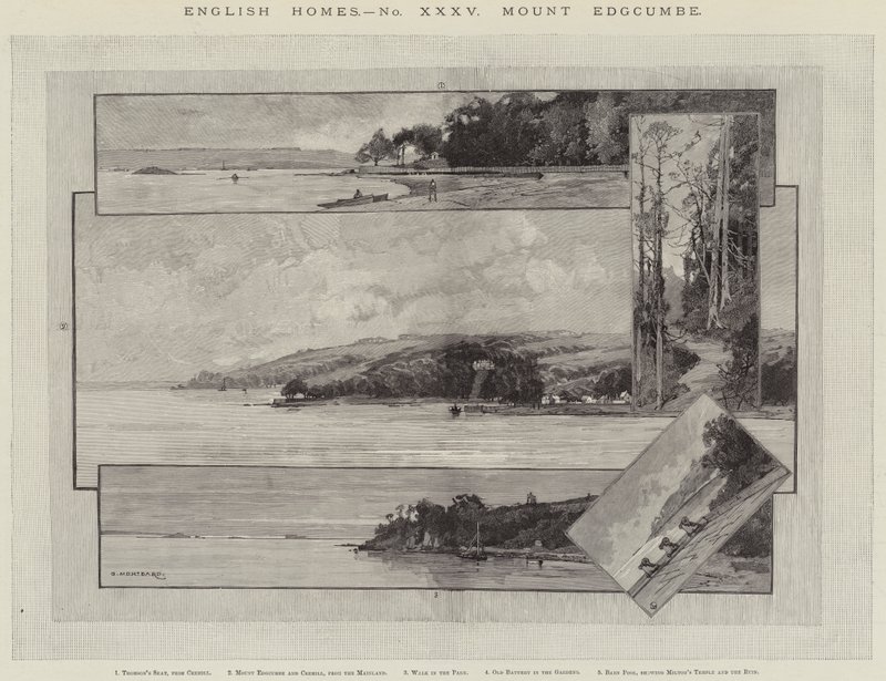 English Homes, Mount Edgcumbe av Charles Auguste Loye