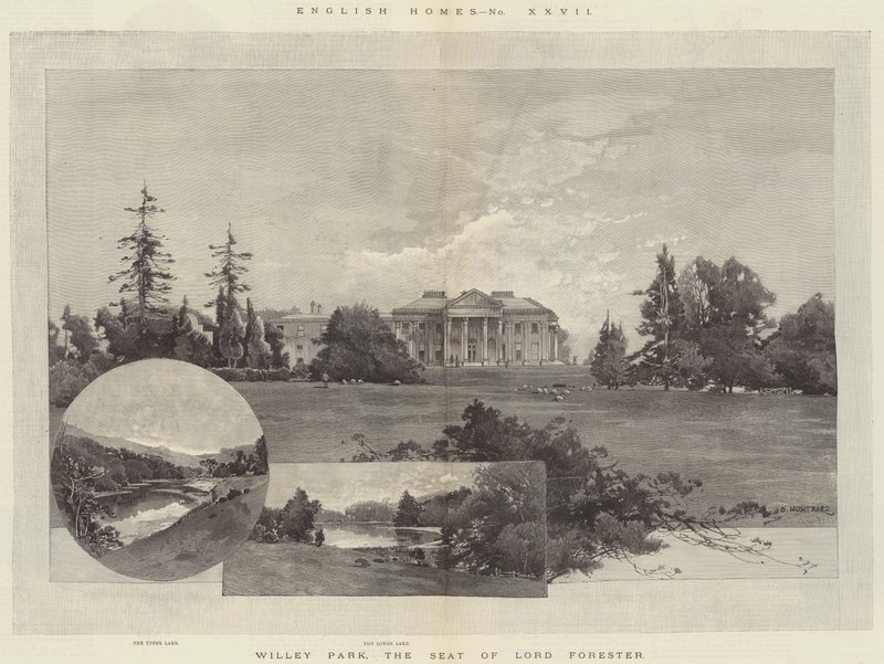 English Homes, Willey Park, setet til Lord Forester av Charles Auguste Loye