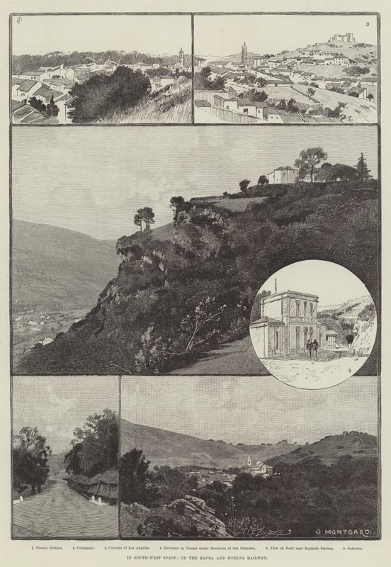 I Sørvest-Spania, på Zafra- og Huelva-jernbanen av Charles Auguste Loye