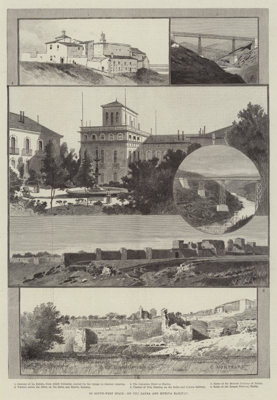 I Sørvest-Spania, på Zafra- og Huelva-jernbanen av Charles Auguste Loye