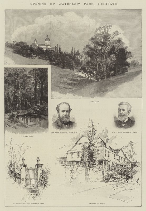 Åpning av Waterlow Park, Highgate av Charles Auguste Loye
