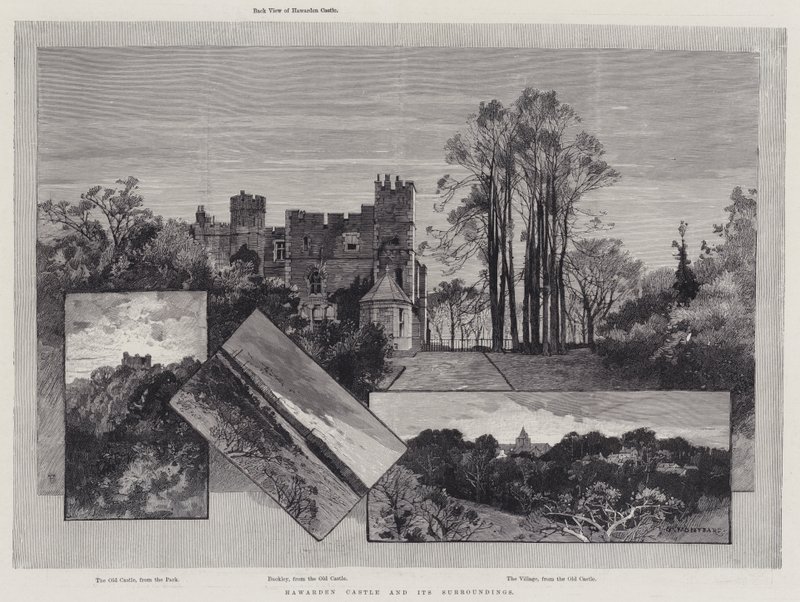 Livet til William Ewart Gladstone, Hawarden Castle og dens omgivelser av Charles Auguste Loye