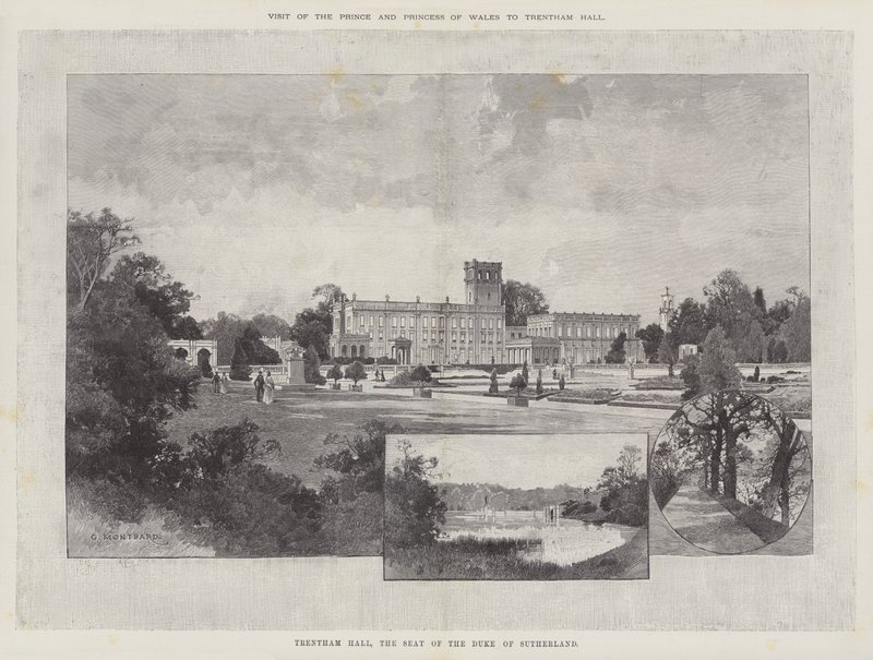 Besøk av prinsen og prinsessen av Wales til Trentham Hall av Charles Auguste Loye