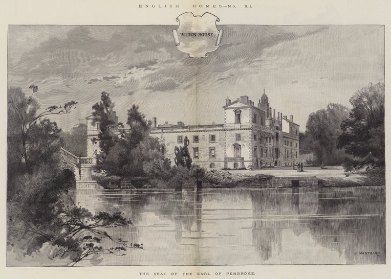 Wilton House, setet til jarlen av Pembroke av Charles Auguste Loye