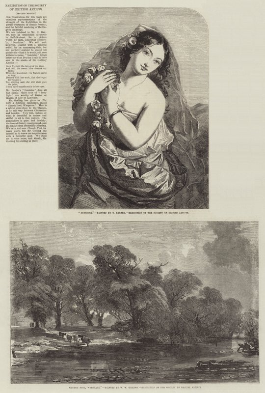 Utstilling av Society of British Artists av Charles Baxter