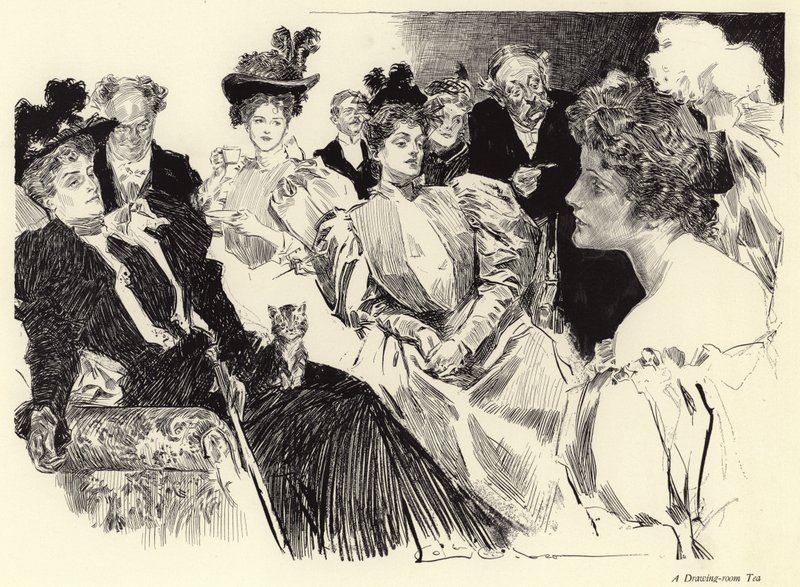 En te i tegnestuen av Charles Dana Gibson