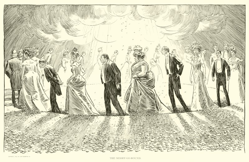 Illustrasjon for The Social Ladder av Charles Dana Gibson