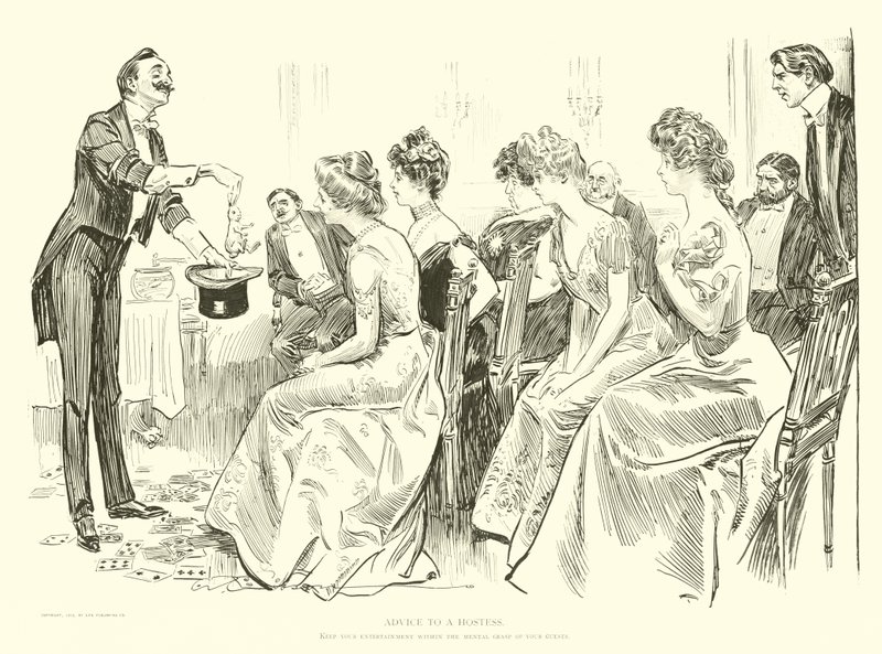 Illustrasjon for The Social Ladder av Charles Dana Gibson