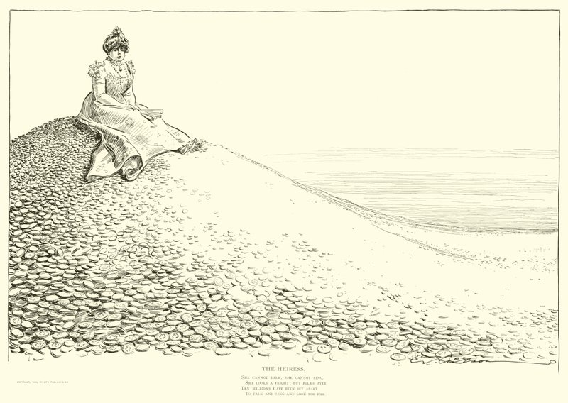 Illustrasjon for The Social Ladder av Charles Dana Gibson