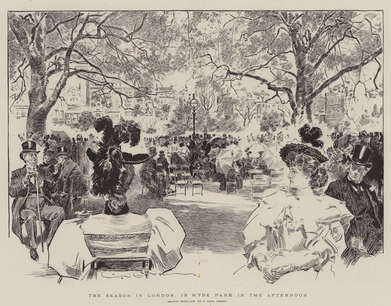 Sesongen i London, i Hyde Park om ettermiddagen av Charles Dana Gibson