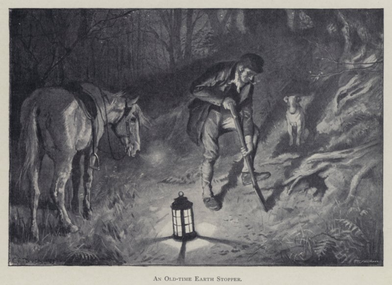 En gammeldags jordstopper (litho) av Charles Edmund (after) Brock