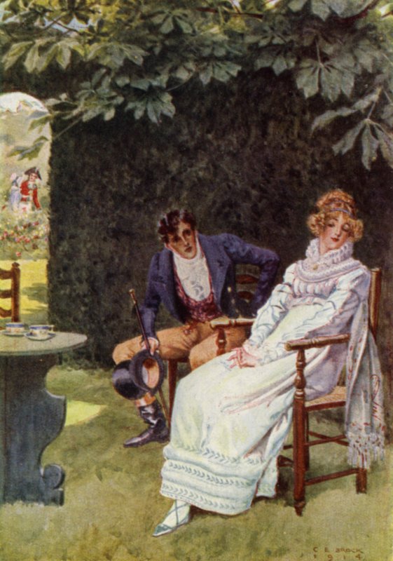 Illustrasjon for The Amateur Gentleman av Jeffery Farnol (litho-farge) av Charles Edmund (after) Brock