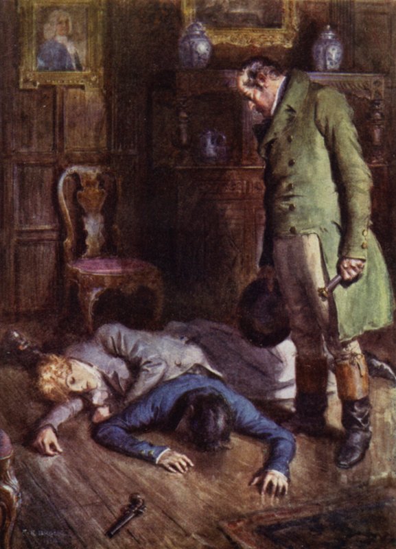 Illustrasjon for The Amateur Gentleman av Jeffery Farnol (litho-farge) av Charles Edmund (after) Brock