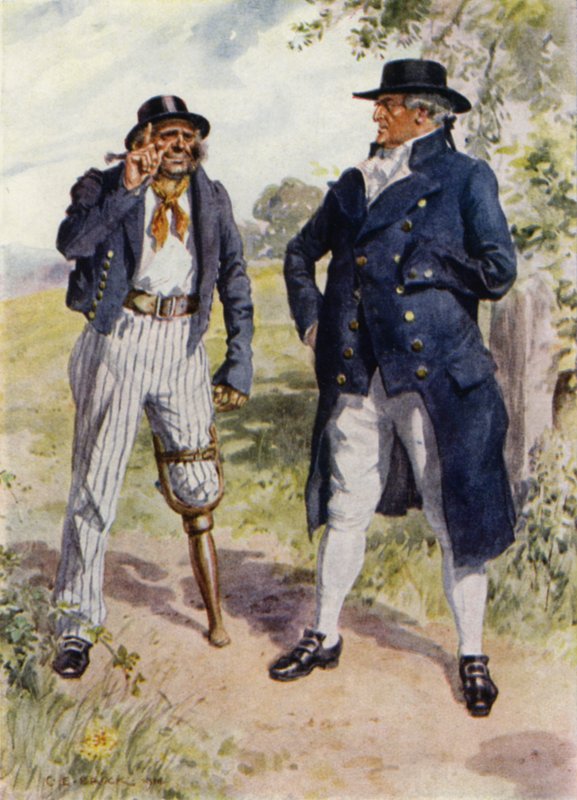 Illustrasjon for The Amateur Gentleman av Jeffery Farnol (litho-farge) av Charles Edmund (after) Brock