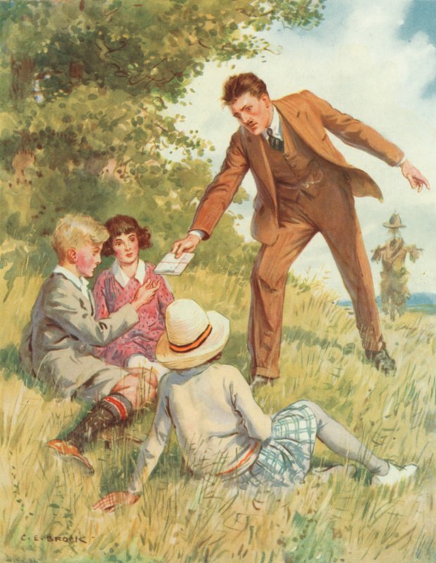 "Er dere unge villige til å gjøre noe for landet deres?", scene fra Secret Service (farge litho) av Charles Edmund Brock