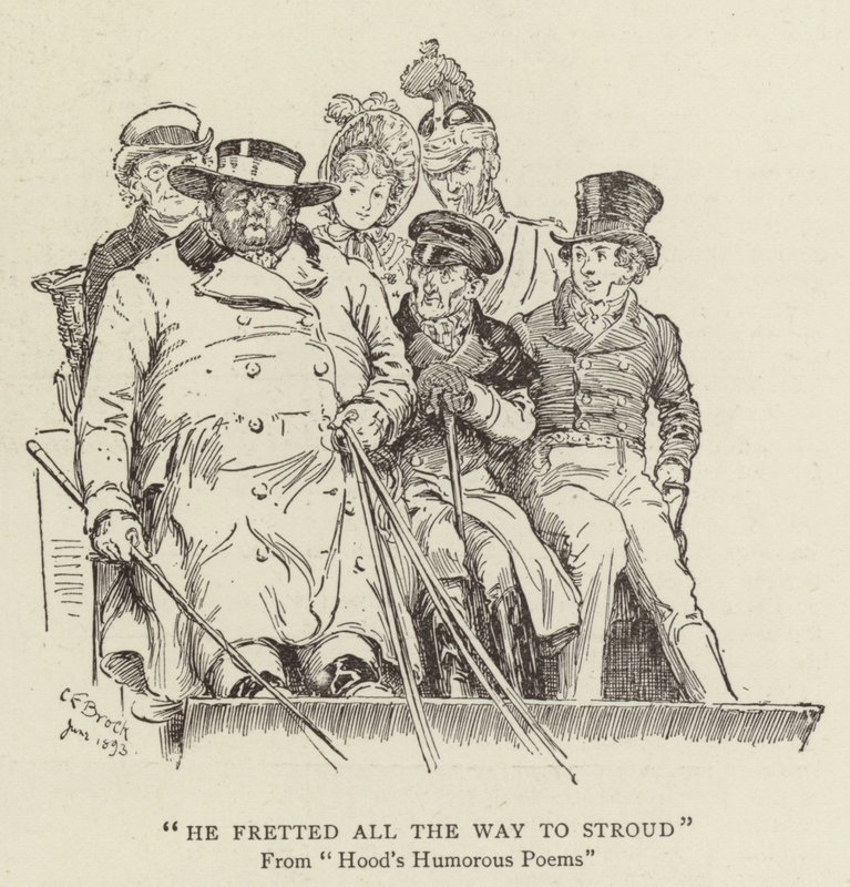 Han freste seg hele veien til Stroud, Hoods humoristiske dikt av Charles Edmund Brock