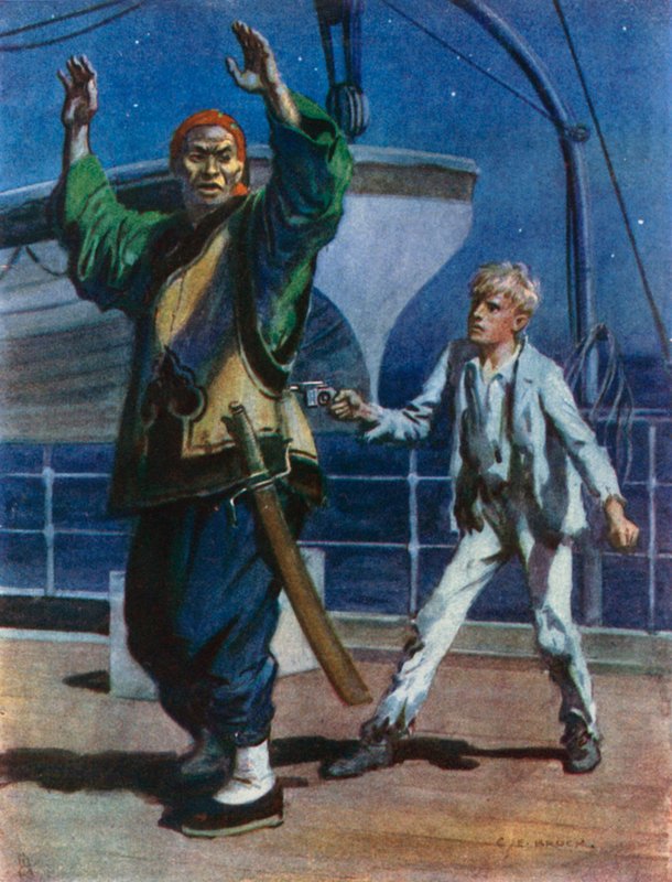 Hvis jeg beholder pistolen slik, vil den garantert gå av hvis du prøver noen triks av Charles Edmund Brock