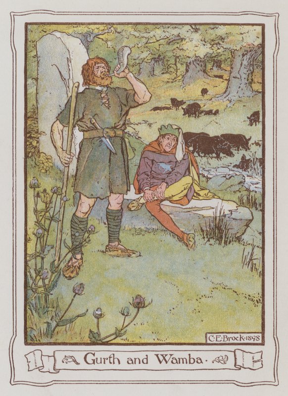 Illustrasjon for Ivanhoe av Sir Walter Scott av Charles Edmund Brock