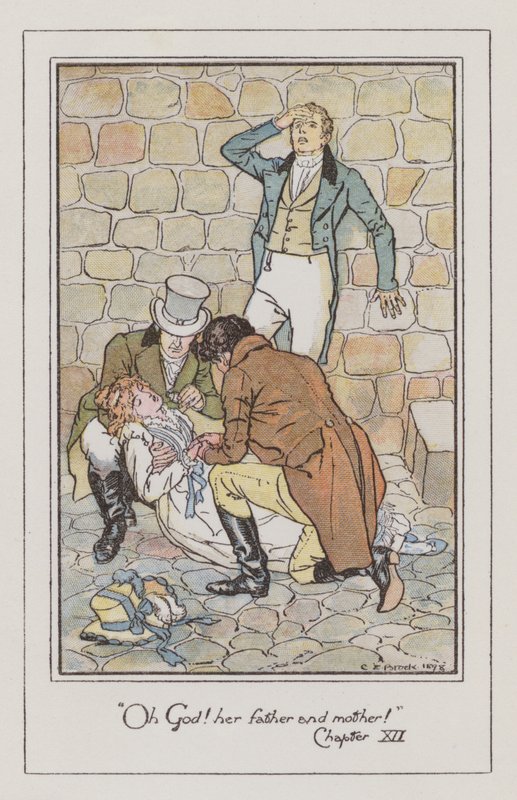 Illustrasjon for persuasion (farge litho) av Charles Edmund Brock