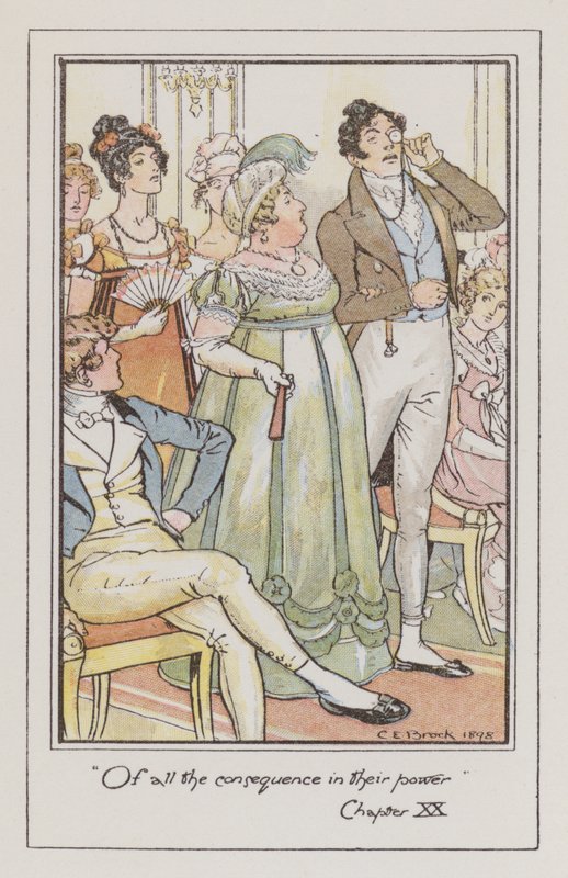 Illustrasjon for persuasion (farge litho) av Charles Edmund Brock