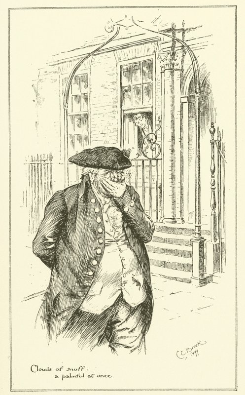 Illustrasjon for The Essays of Elia av Charles Lamb (gravering) av Charles Edmund Brock