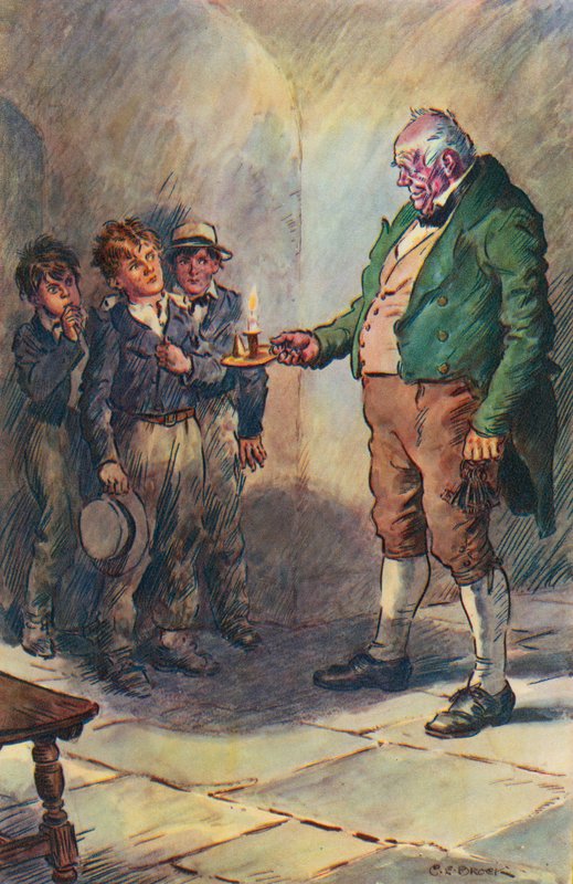 Illustrasjon for Tom Browns skoledager av Thomas Hughes av Charles Edmund Brock