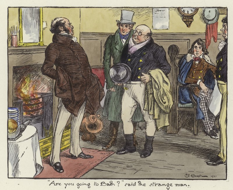 Illustrasjon for Pickwick Papers av Charles Edmund Brock