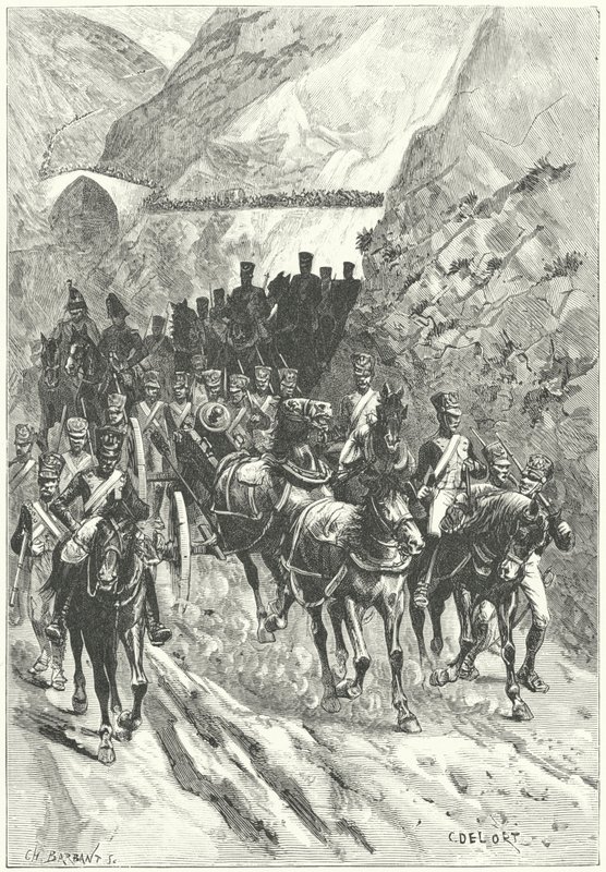 Massenas retrett til Ciudad Rodrigo av Charles Edouard Delort