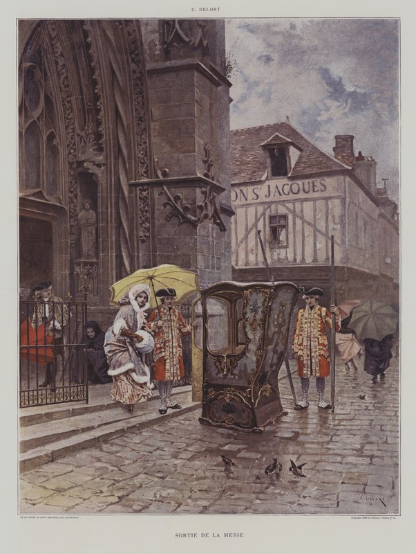 Sortie de la Messe (forlater kirken etter messen) av Charles Edouard Delort