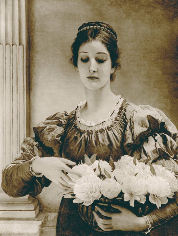 Peoner (fotogravyr) av Charles Edward (after) Perugini
