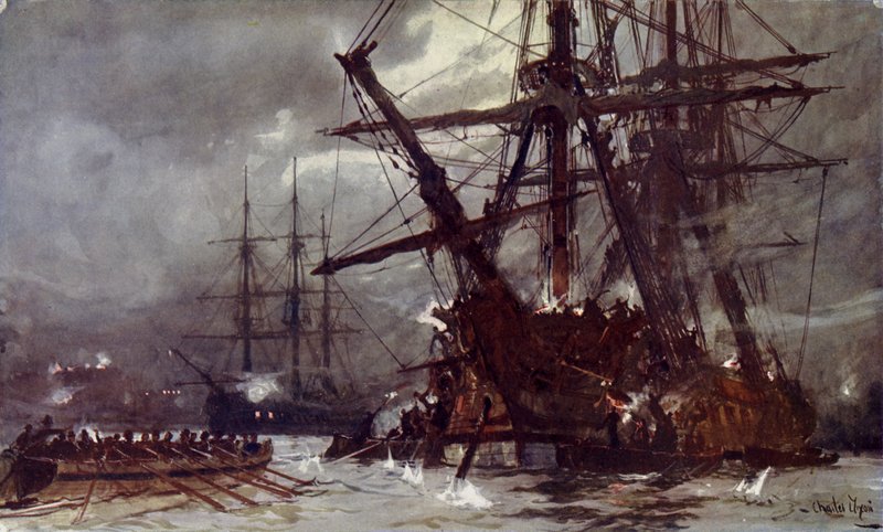 Kutte ut av Hermine (gjengjeldelse), 1799 av Charles Edward Dixon