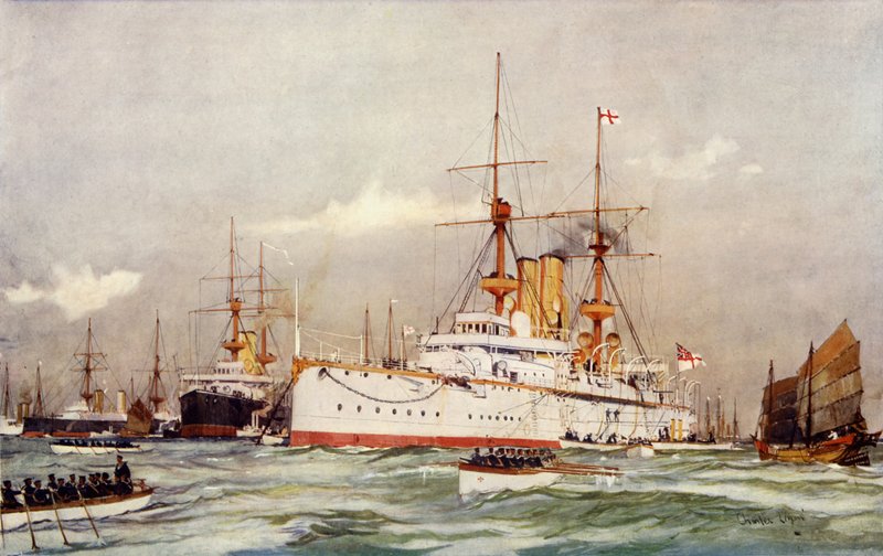 Centurionen. Sir Edward Seymours flaggskip i det fjerne østen, 1900 av Charles Edward Dixon