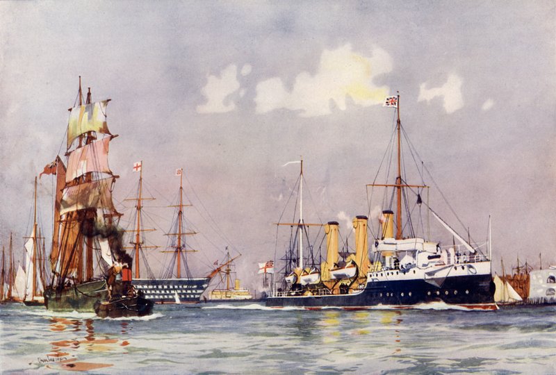 The Speedy Leaving Portsmouth av Charles Edward Dixon