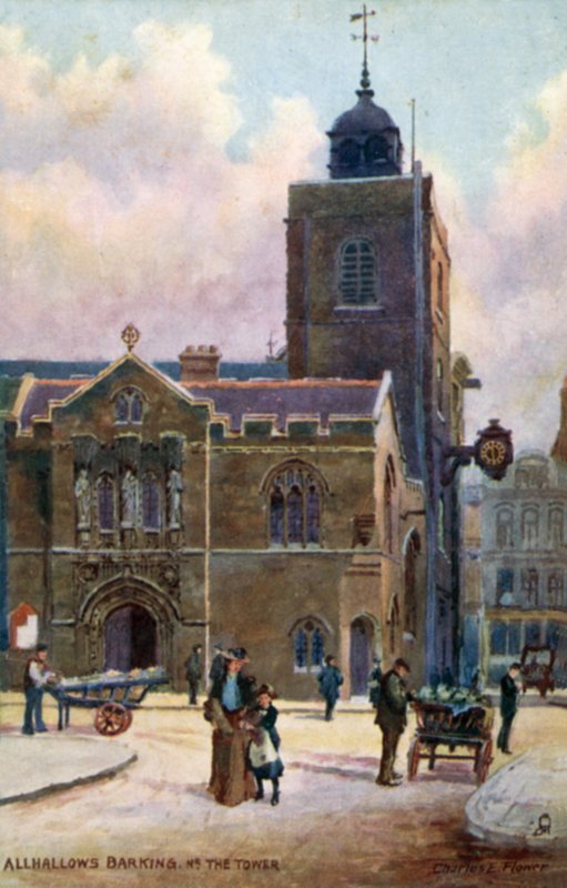 All-Hallows-by-the-Tower, London av Charles Edwin Flower