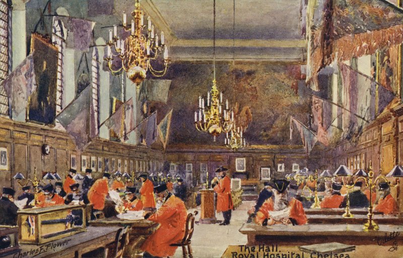 The Hall, Royal Hospital Chelsea av Charles Edwin Flower