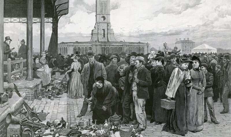 En London-messedag på Metropolitan Cattle Market av Charles Green