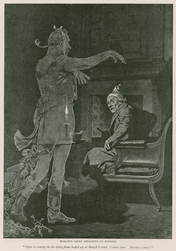 Illustrasjon for A Christmas Carol av Charles Dickens av Charles Green