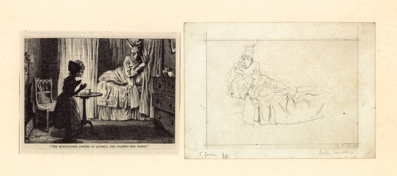 Illustrasjon for Charles Dickens Old Curiosity Shop av Charles Green