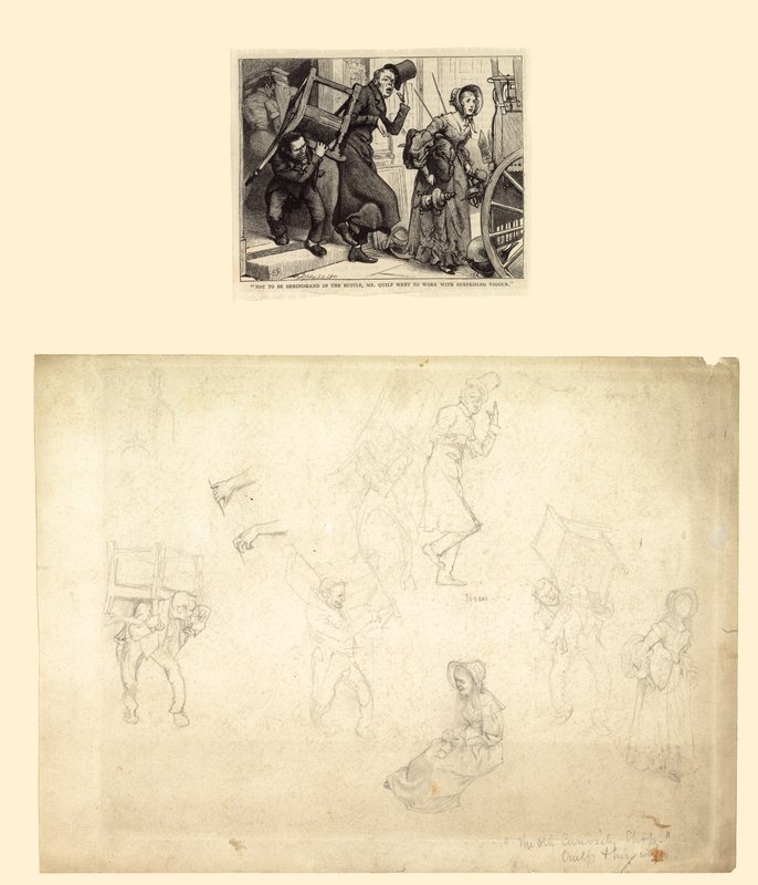 Illustrasjon for Charles Dickens Old Curiosity Shop av Charles Green