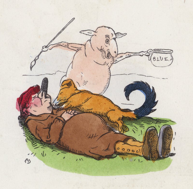 Den late hyrden (farget gravering) av Charles Henry (after) Bennett