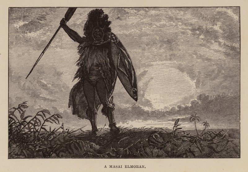 Illustrasjon for Allan Quatermain av H Rider Haggard (gravering) av Charles Henry Malcolm Kerr