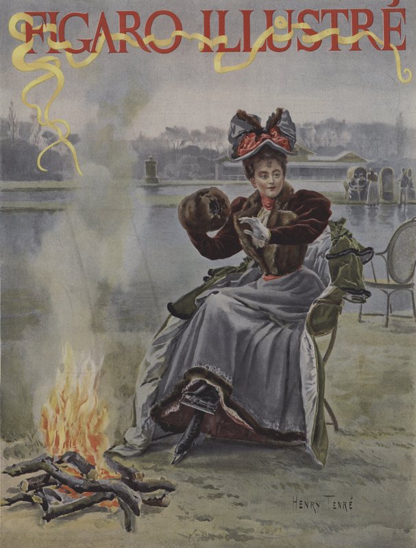 På Skateresirkelen. Forside av Le Figaro Illustre, januar 1895 av Charles Henry Tenre