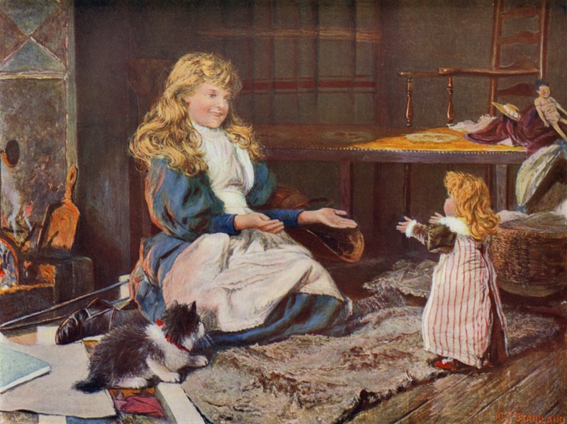 Klar til våren (farge litho) av Charles J. (after) Staniland