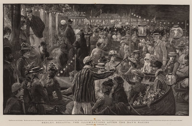 Henley Regatta, Illuminations after the Day's Racing av Charles J. Staniland