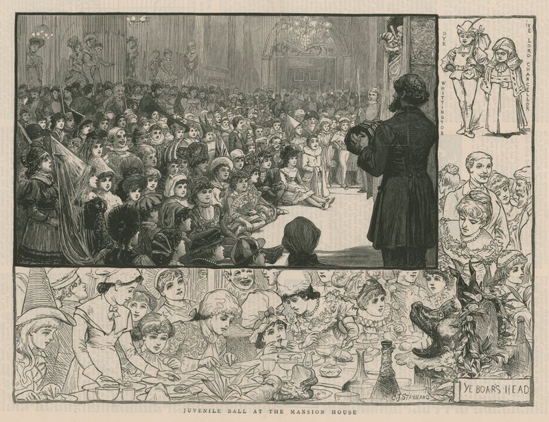 Ungdomsball på Mansion House (gravering) av Charles J. Staniland