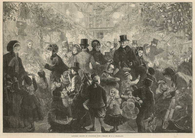 Lowther Arcade ved juletider av Charles J. Staniland