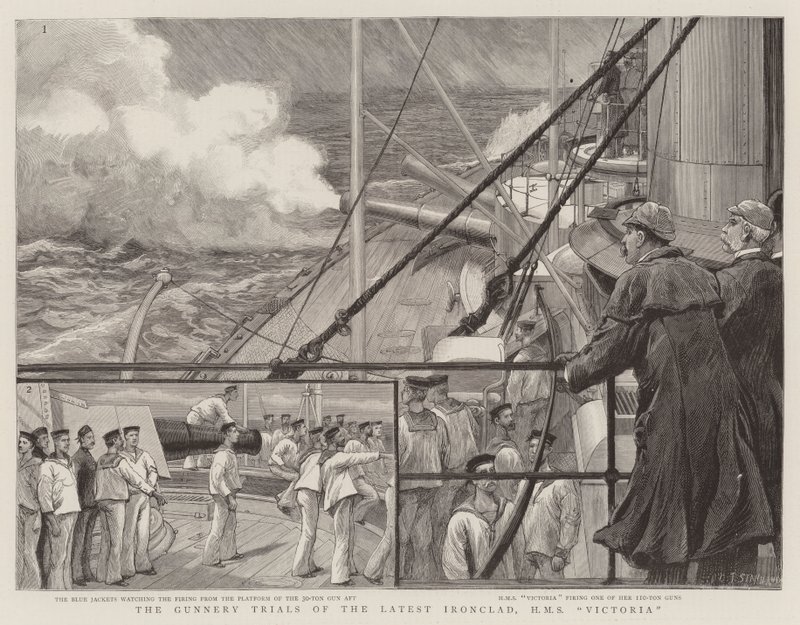 The Gunnery Trials of the Latest Ironclad, HMS Victoria av Charles J. Staniland