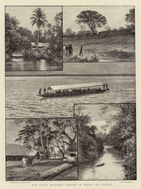 Niger-katastrofen, scener i Benin og Sapeli av Charles J. Staniland