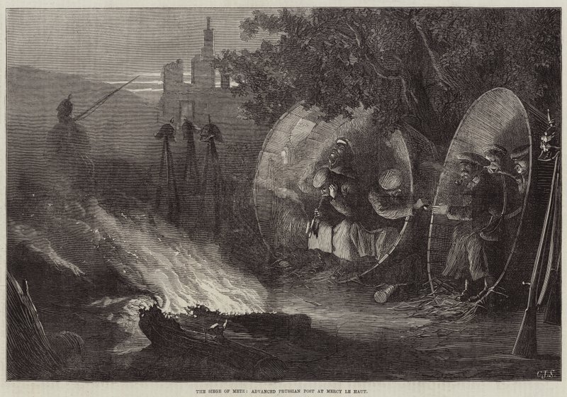 The Siege of Metz, Advanced Prussian Post at Mercy le Haut av Charles J. Staniland