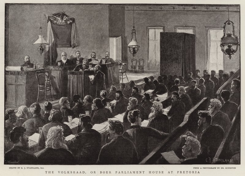 Volksraad, eller Boer Parliament House i Pretoria av Charles J. Staniland